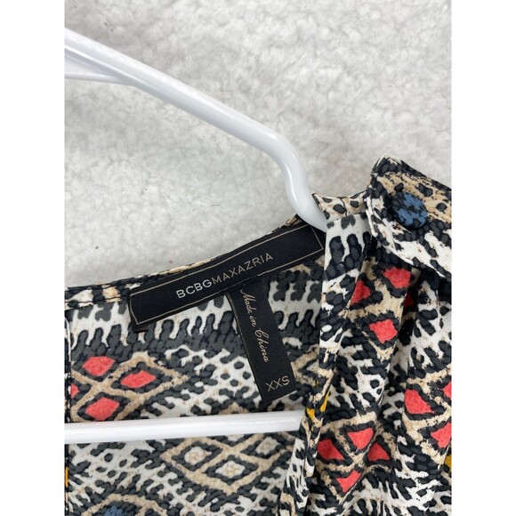 BCBGMAXAZRIA Soren Romper Women’s Size XXS Multicolor Geometric Summer 3” - Picture 2 of 9